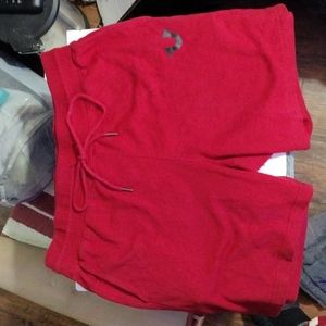 True Religion men's red sweat shorts size lg